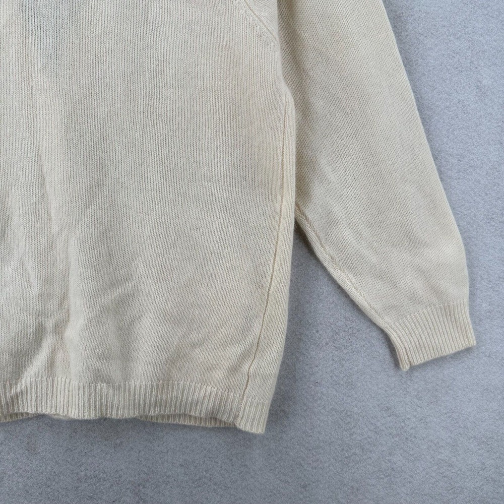 Carraige Court Cardigan Sweater Womens XL Ivory‎ Angora Lambswool Shoulder Pads - Picture 7 of 14